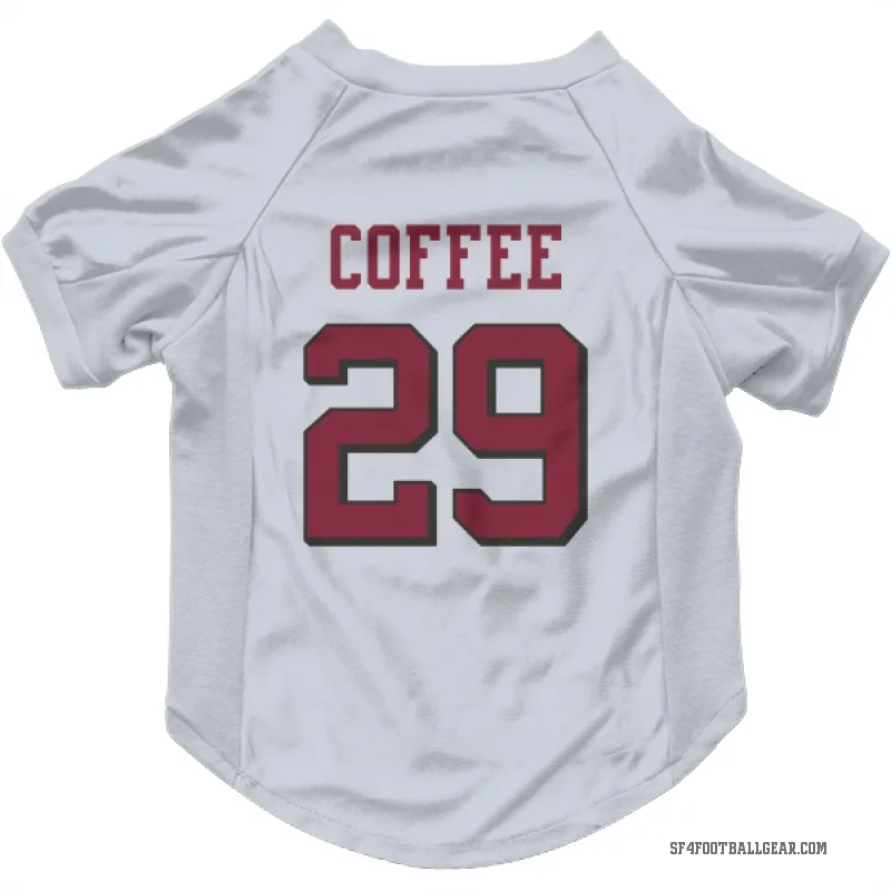 Glen Coffee  White San Francisco 49ers  Rush Cat & Dog Pet Jersey