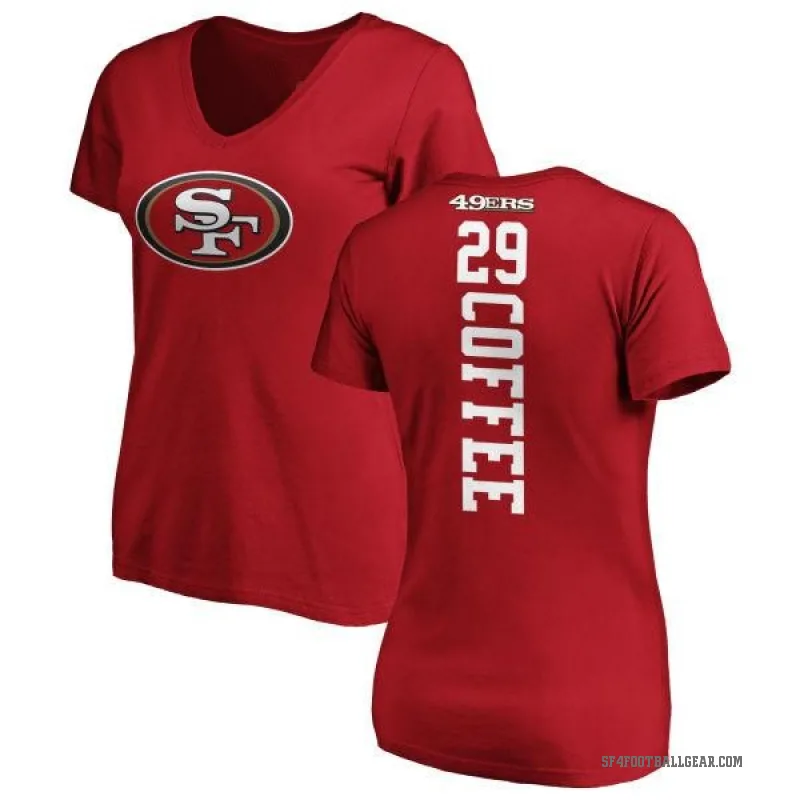 Glen Coffee Women's Coffee San Francisco 49ers Backer Slim Fit T-Shirt - Red