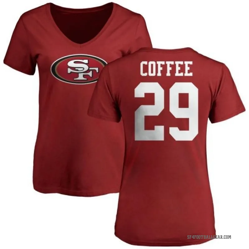 Glen Coffee Women's Coffee San Francisco 49ers Logo Slim Fit T-Shirt - Red