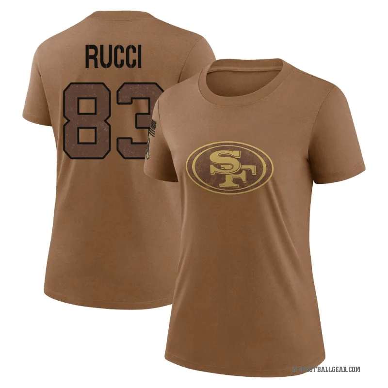 Hayden Rucci Women's Brown San Francisco 49ers 2023 Salute To Service Performance T-Shirt