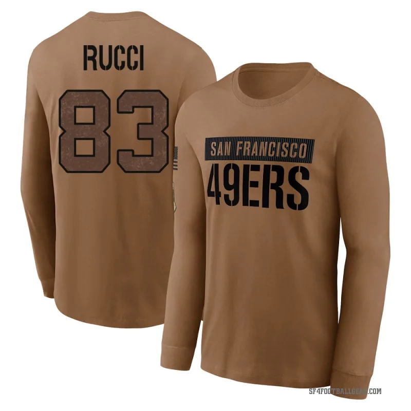 Hayden Rucci Youth Brown San Francisco 49ers 2023 Salute To Service Long Sleeve T-Shirt