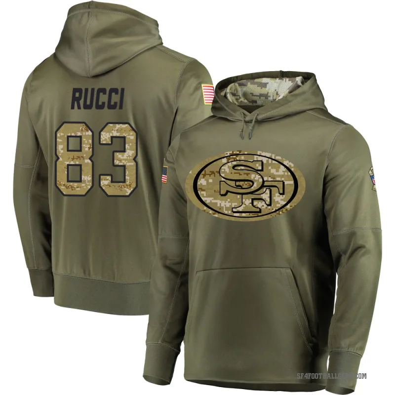 Hayden Rucci Youth Olive San Francisco 49ers Salute to Service Pullover Hoodie