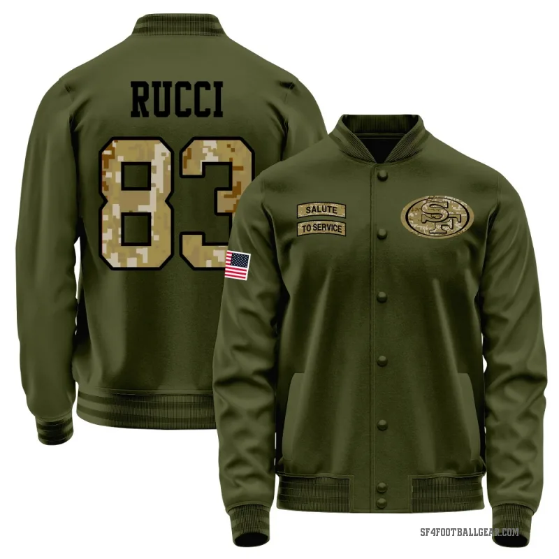 Hayden Rucci Youth Olive San Francisco 49ers Salute to Service Sideline Performance Jacket