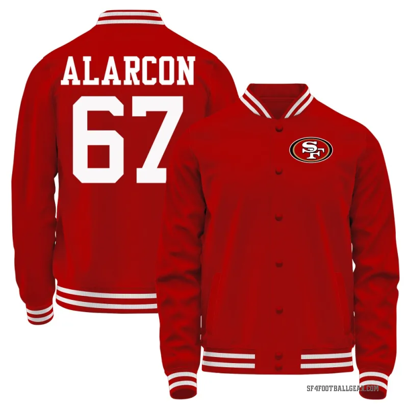 Isaac Alarcon Men's Red San Francisco 49ers Full-Snap Jacket