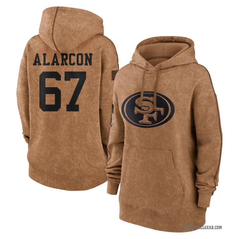 Isaac Alarcon Women's Brown San Francisco 49ers 2023 Salute To Service Pullover Hoodie