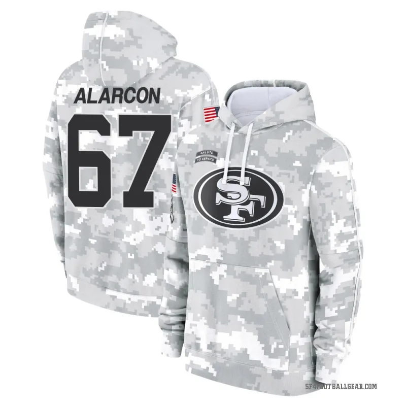 Isaac Alarcon Youth Camo San Francisco 49ers Arctic 2024 Salute to Service Club Fleece Pullover Hoodie