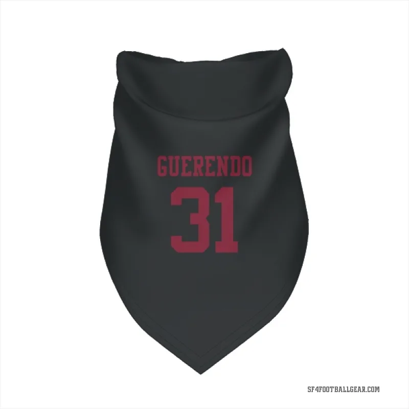 Isaac Guerendo  Black San Francisco 49ers  Cat & Dog Pet Bandana