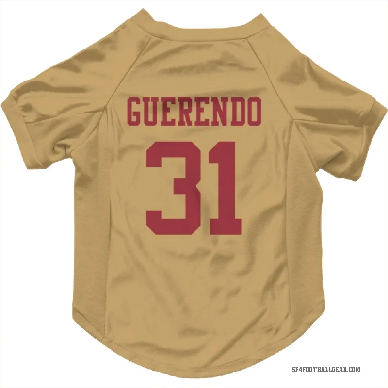 Isaac Guerendo  Gold San Francisco 49ers  Cat & Dog Pet Jersey