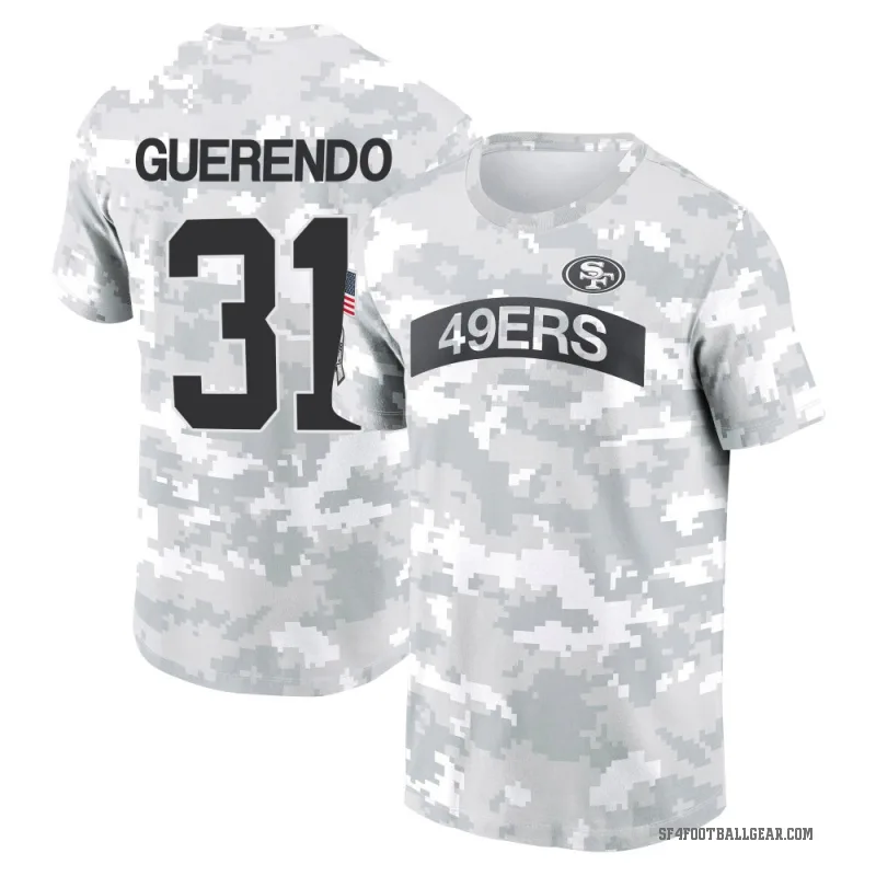 Isaac Guerendo Men's Camo San Francisco 49ers Arctic 2024 Salute to Service Performance T-Shirt