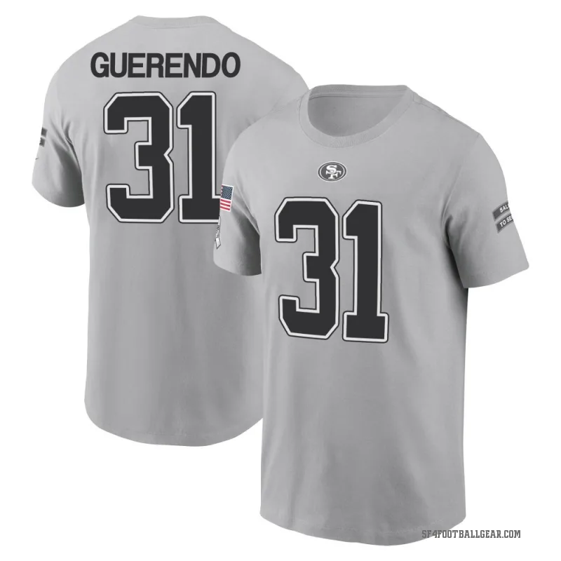 Isaac Guerendo Men's Gray San Francisco 49ers 2024 Salute to Service T-Shirt