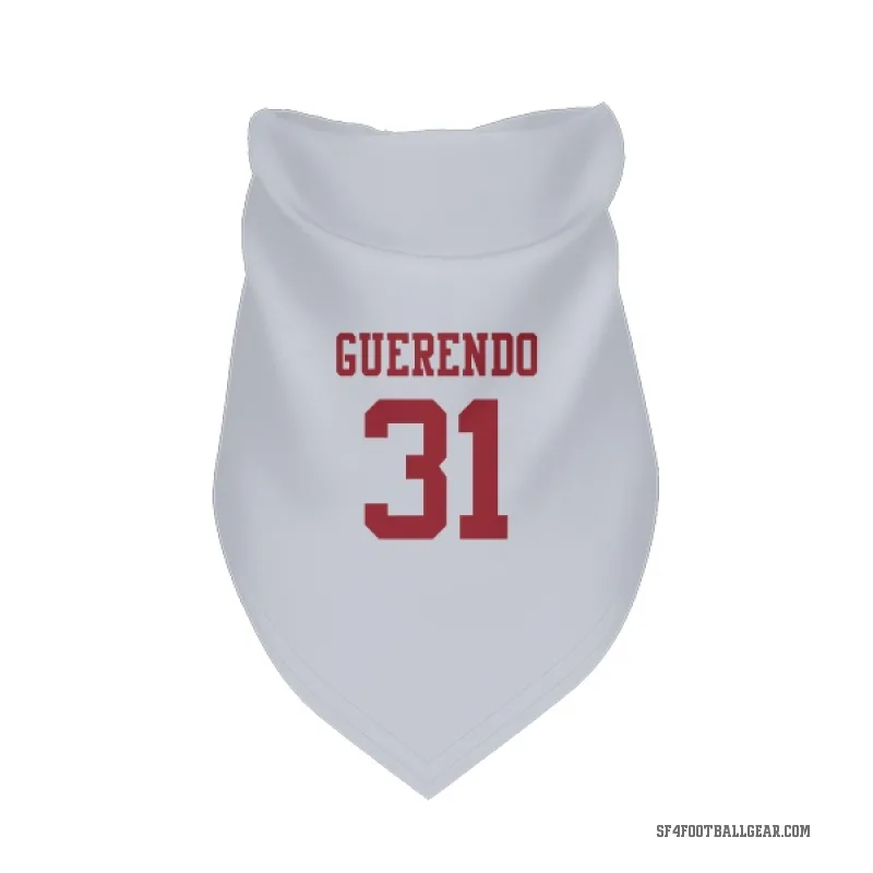 Isaac Guerendo  White San Francisco 49ers  Cat & Dog Pet Bandana