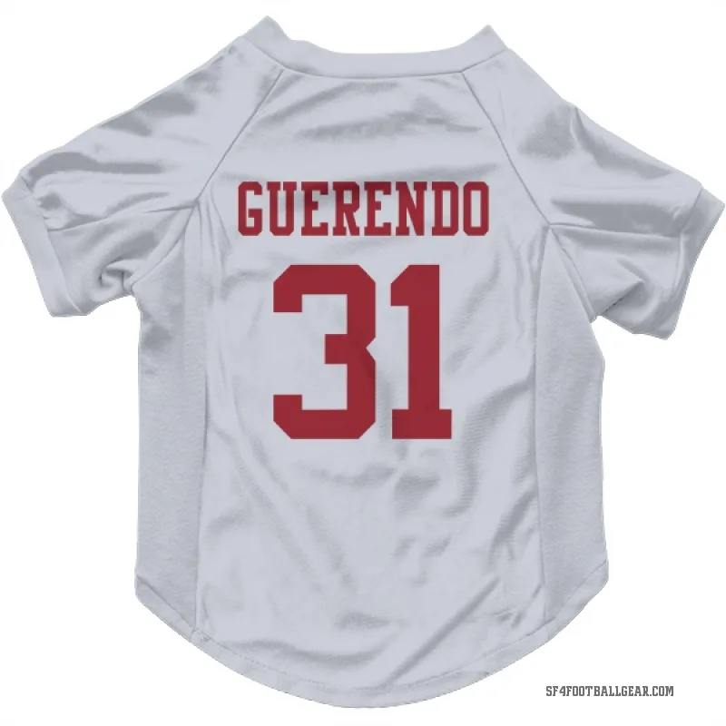 Isaac Guerendo  White San Francisco 49ers  Cat & Dog Pet Jersey