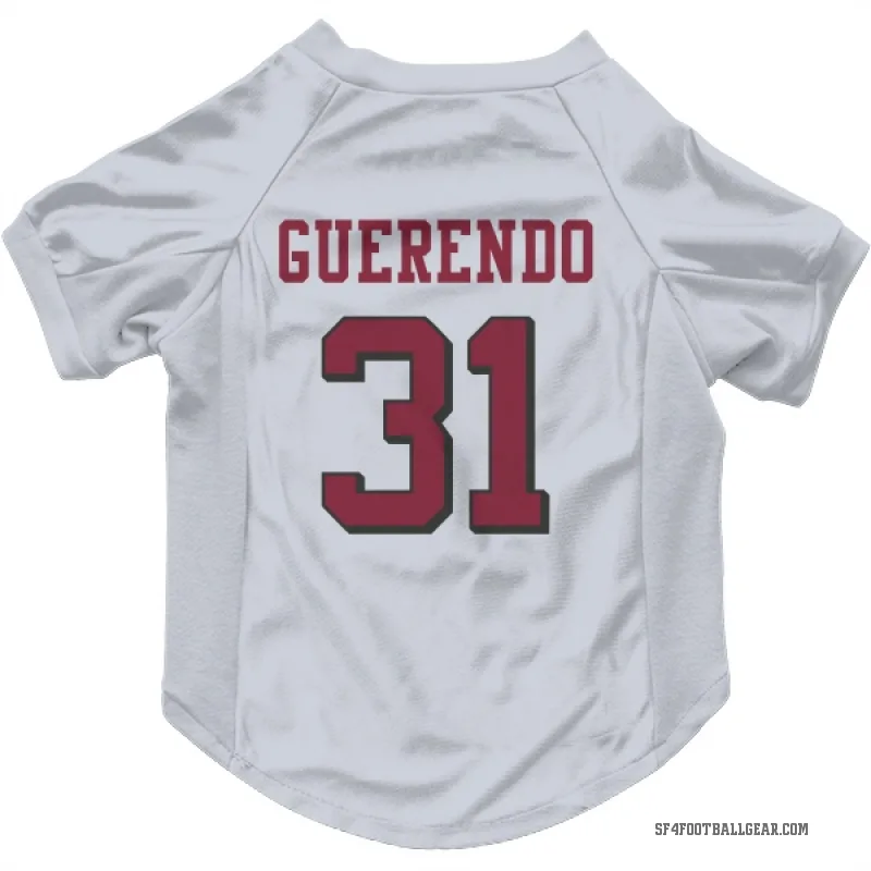 Isaac Guerendo  White San Francisco 49ers  Rush Cat & Dog Pet Jersey