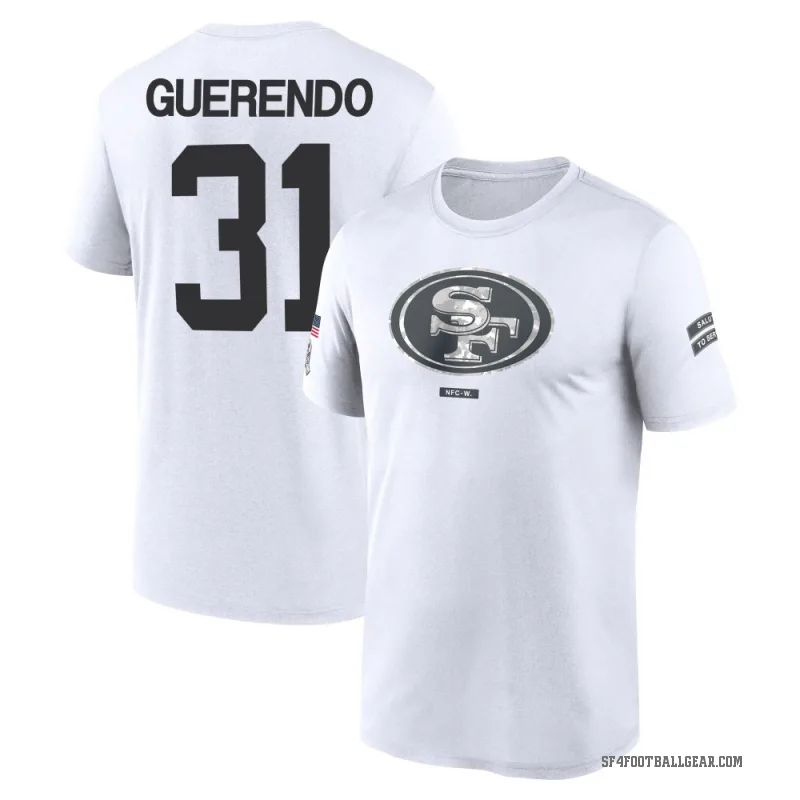Isaac Guerendo Youth White San Francisco 49ers 2024 Salute to Service Performance T-Shirt