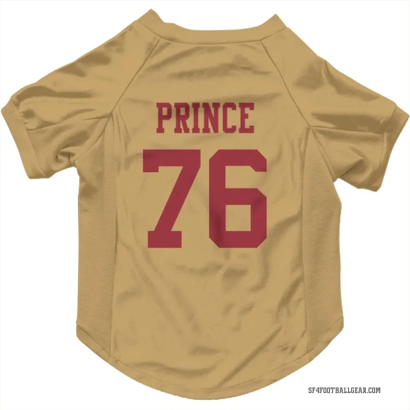 Isaiah Prince  Gold San Francisco 49ers  Cat & Dog Pet Jersey