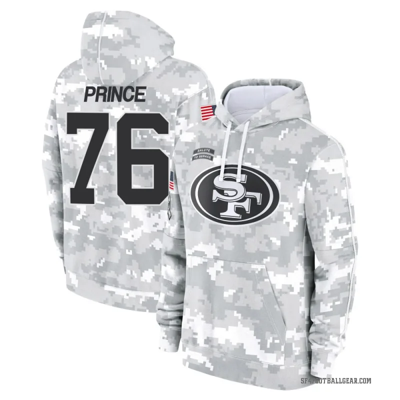 Isaiah Prince Men's Camo San Francisco 49ers Arctic 2024 Salute to Service Club Fleece Pullover Hoodie