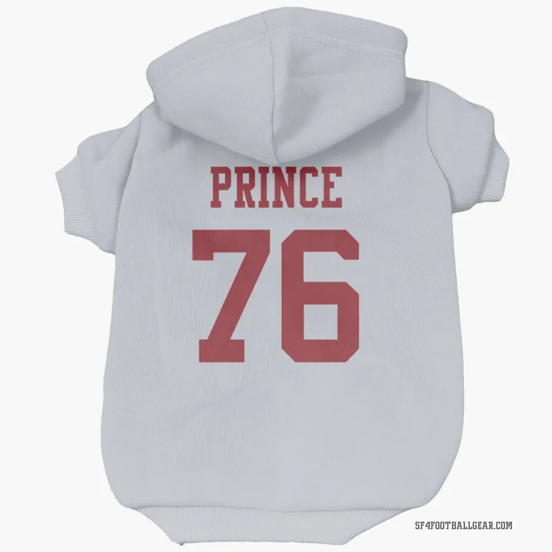 Isaiah Prince  White San Francisco 49ers  Cat & Dog Pet Hoodie