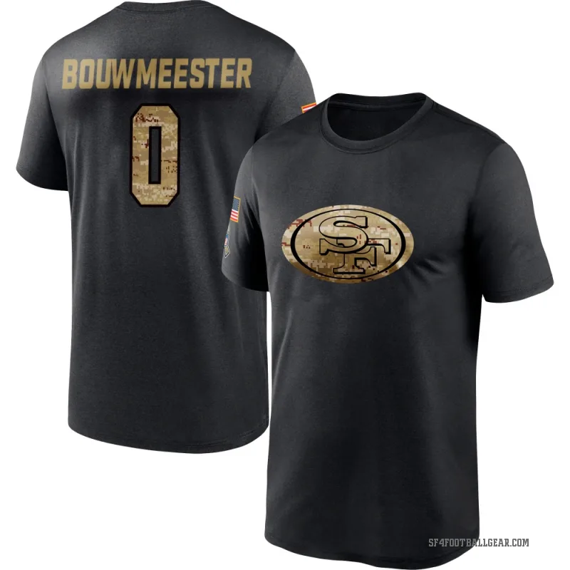 Jack Bouwmeester Men's Black San Francisco 49ers 2020 Salute To Service Performance T-Shirt