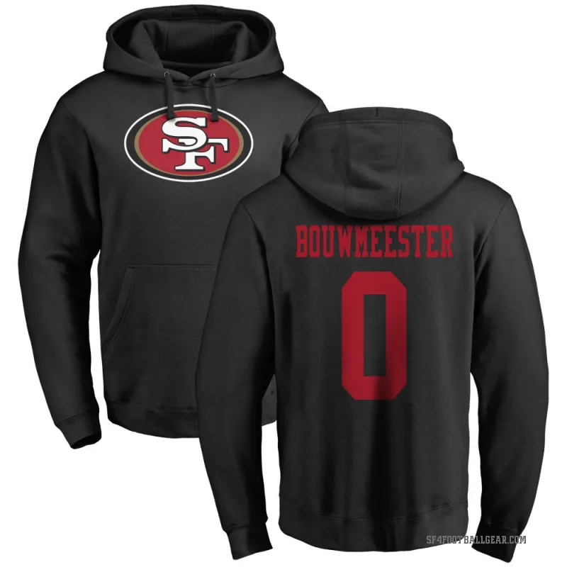 Jack Bouwmeester Men's Black San Francisco 49ers Pro Line Logo Pullover Hoodie