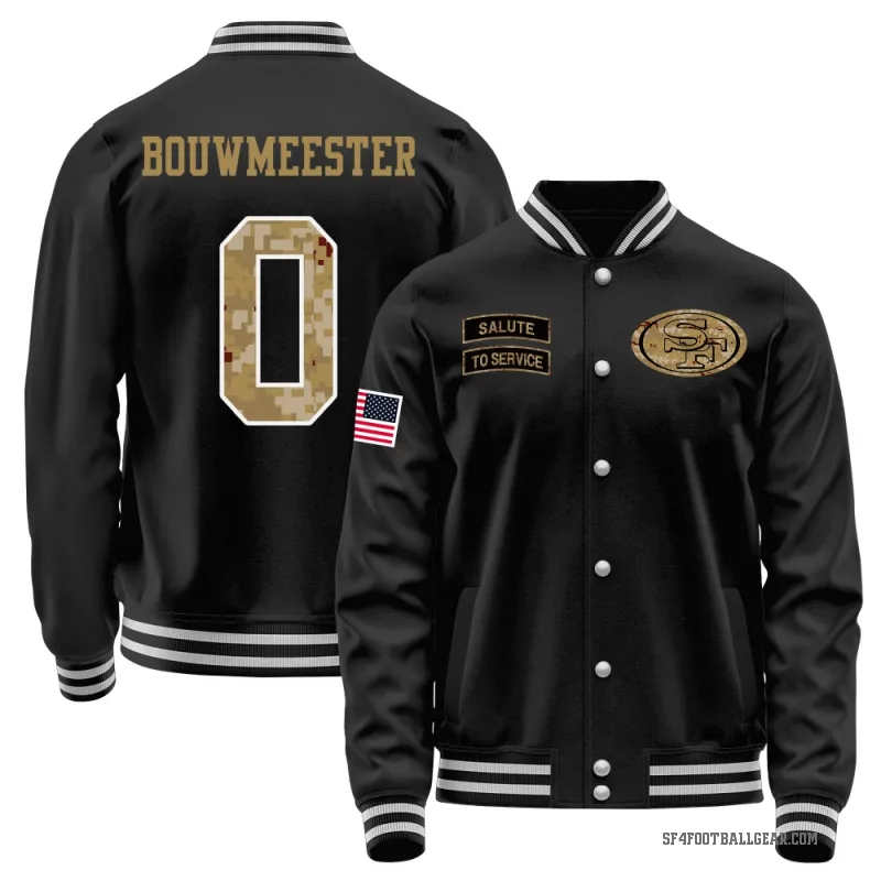 Jack Bouwmeester Men's Black San Francisco 49ers Salute to Service Sideline Performance Jacket