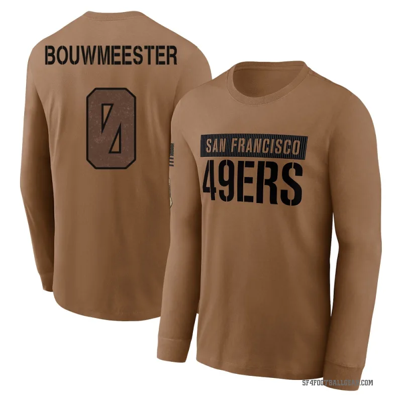 Jack Bouwmeester Men's Brown San Francisco 49ers 2023 Salute To Service Long Sleeve T-Shirt