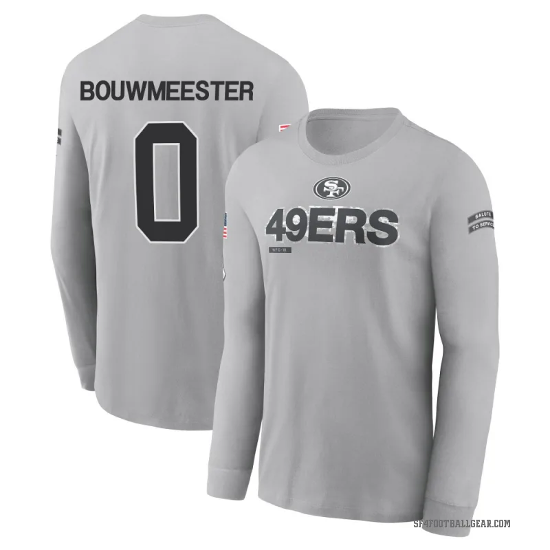 Jack Bouwmeester Men's Gray San Francisco 49ers 2024 Salute to Service Long Sleeve T-Shirt