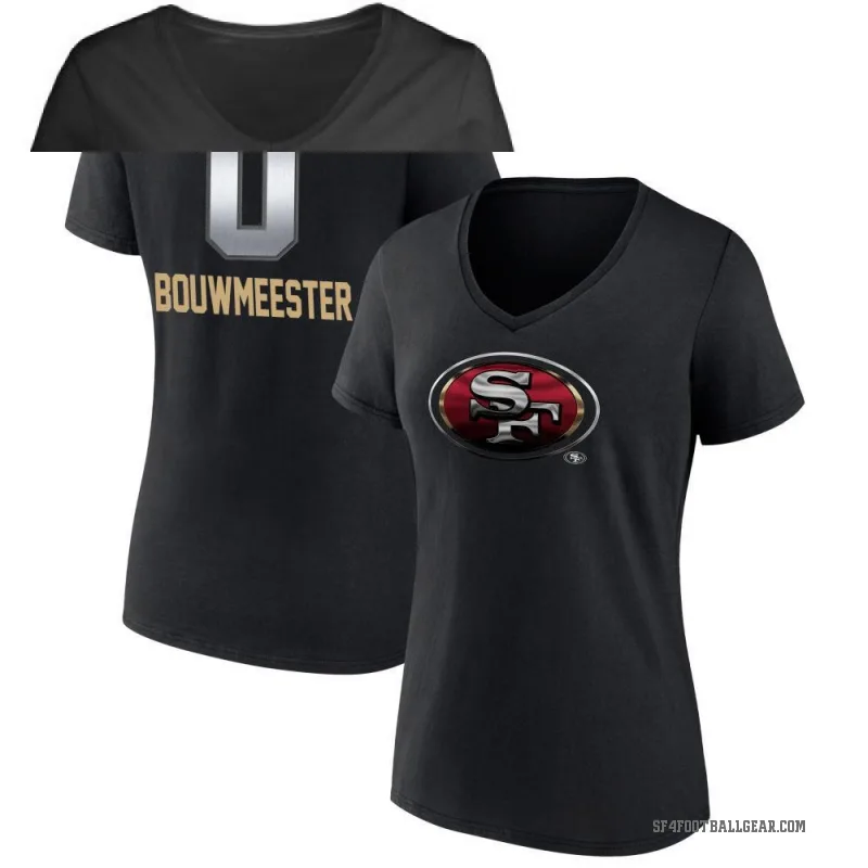 Jack Bouwmeester Women's Black San Francisco 49ers Midnight Mascot T-Shirt -