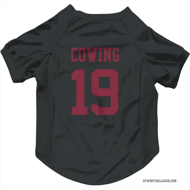 Jacob Cowing  Black San Francisco 49ers  Cat & Dog Pet Jersey