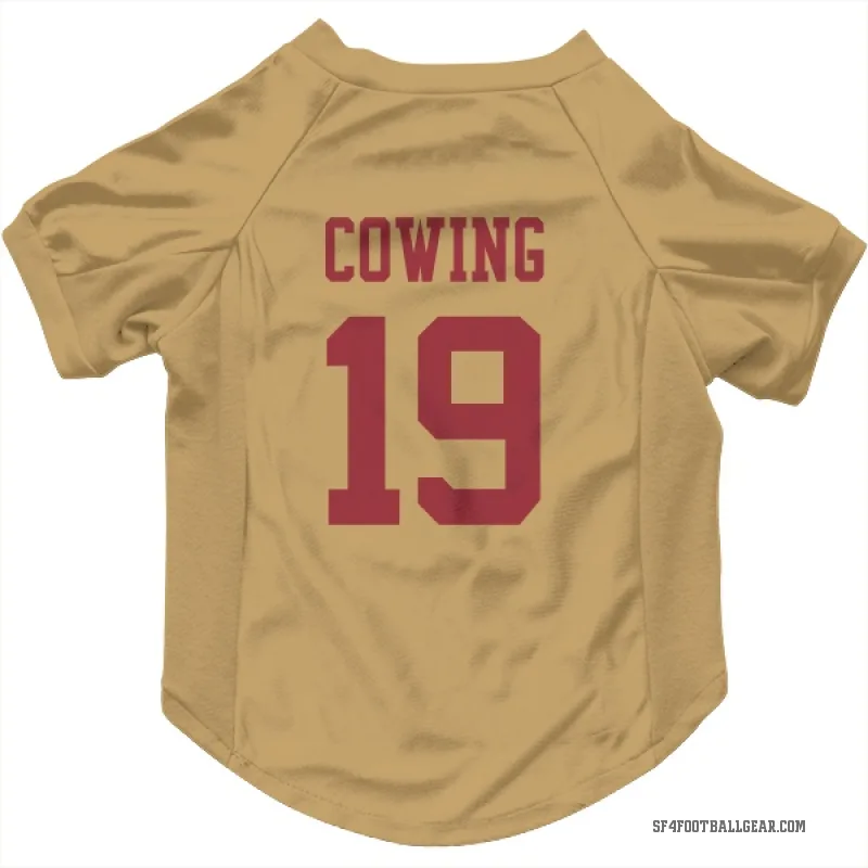 Jacob Cowing  Gold San Francisco 49ers  Cat & Dog Pet Jersey