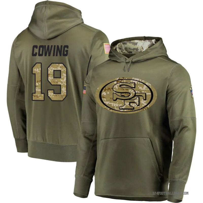 Jacob Cowing Men's Olive San Francisco 49ers Salute to Service Pullover Hoodie