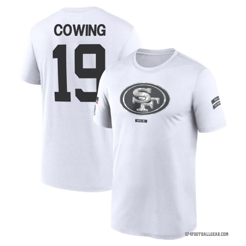 Jacob Cowing Men's White San Francisco 49ers 2024 Salute to Service Performance T-Shirt