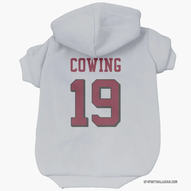 Jacob Cowing  White San Francisco 49ers  Rush Cat & Dog Pet Hoodie