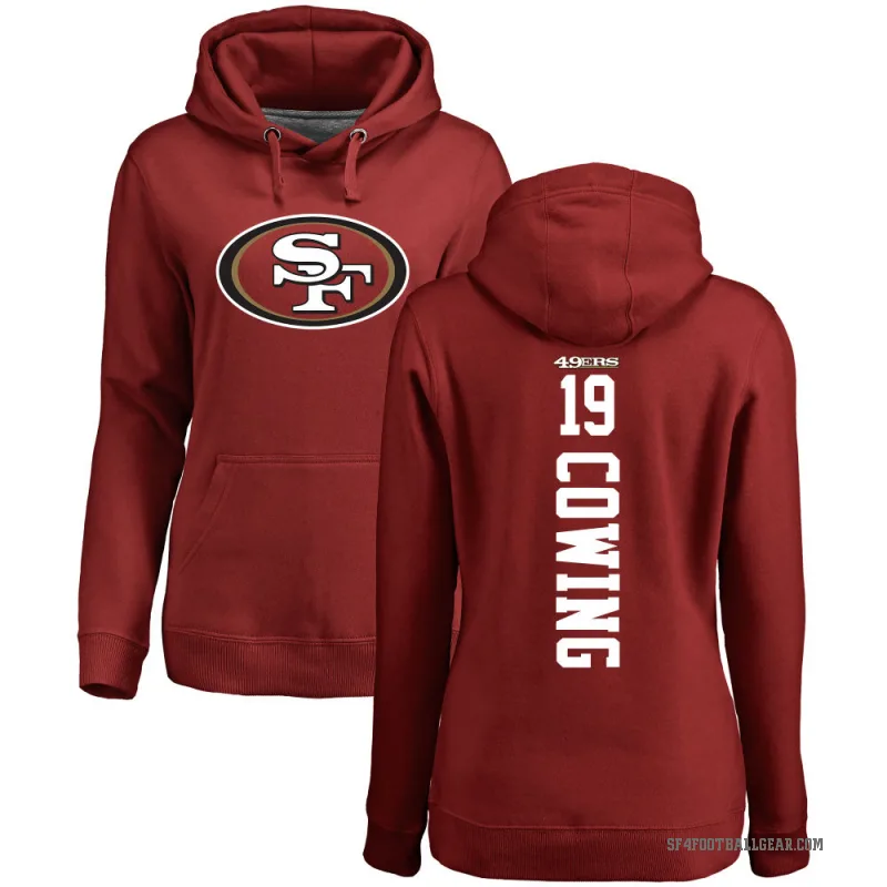 Jacob Cowing Women's Red San Francisco 49ers Pro Line Backer Pullover Hoodie