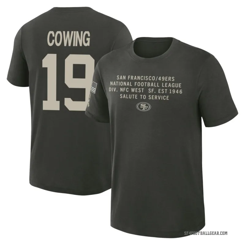 Jacob Cowing Youth Green San Francisco 49ers Dark/ 2025 Salute to Service Sideline Slub T-Shirt