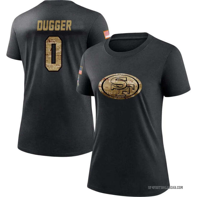 Jaden Dugger Women's Black San Francisco 49ers 2020 Salute To Service Performance T-Shirt