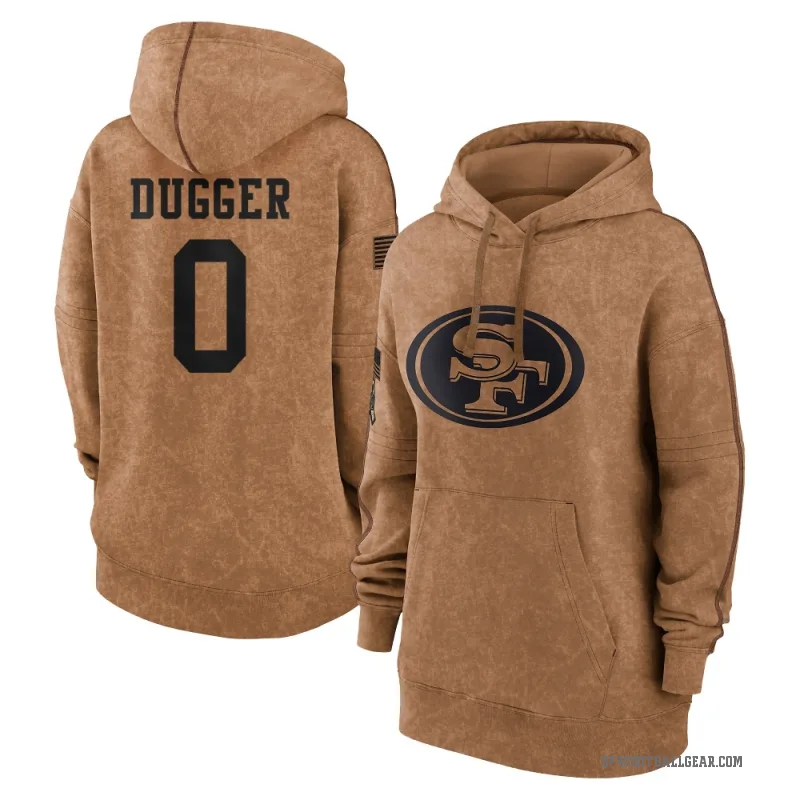 Jaden Dugger Women's Brown San Francisco 49ers 2023 Salute To Service Pullover Hoodie