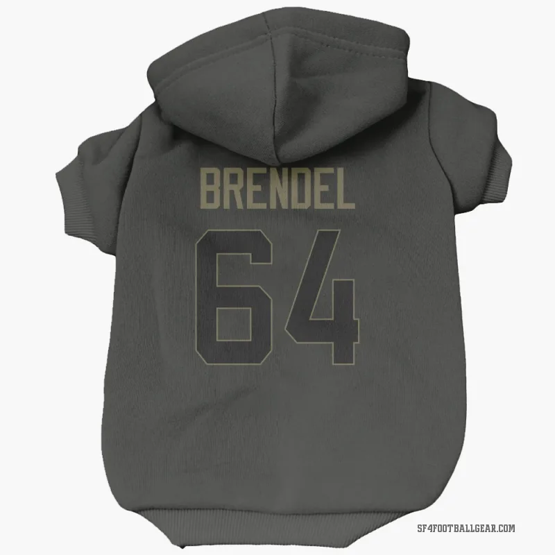 Jake Brendel  Black San Francisco 49ers  Service Cat & Dog Pet Hoodie