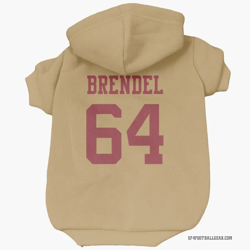Jake Brendel  Gold San Francisco 49ers  Cat & Dog Pet Hoodie