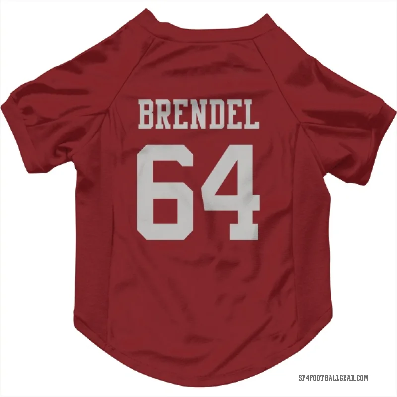 Jake Brendel  Scarlet San Francisco 49ers  Cat & Dog Pet Jersey