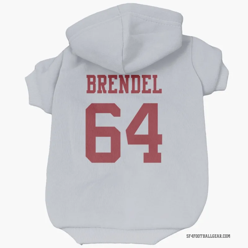 Jake Brendel  White San Francisco 49ers  Cat & Dog Pet Hoodie