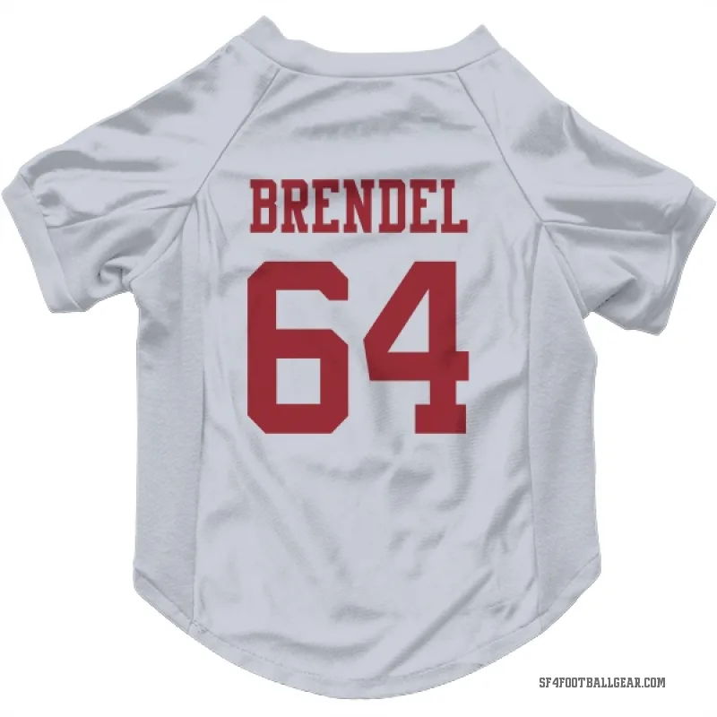 Jake Brendel  White San Francisco 49ers  Cat & Dog Pet Jersey