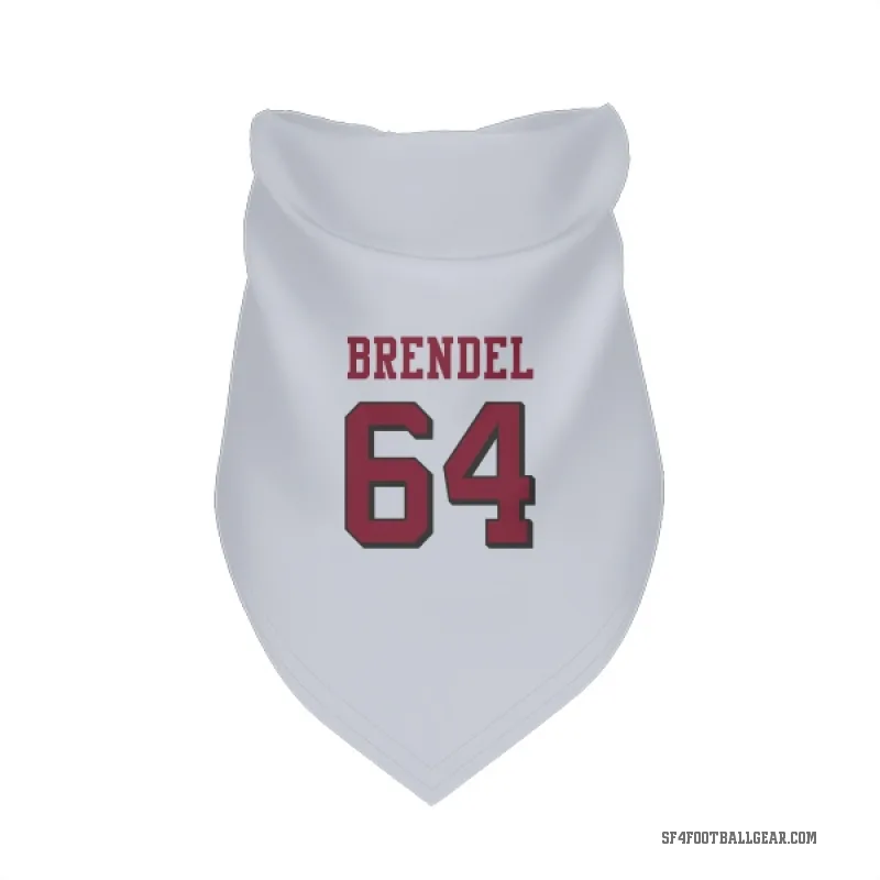 Jake Brendel  White San Francisco 49ers  Rush Cat & Dog Pet Bandana