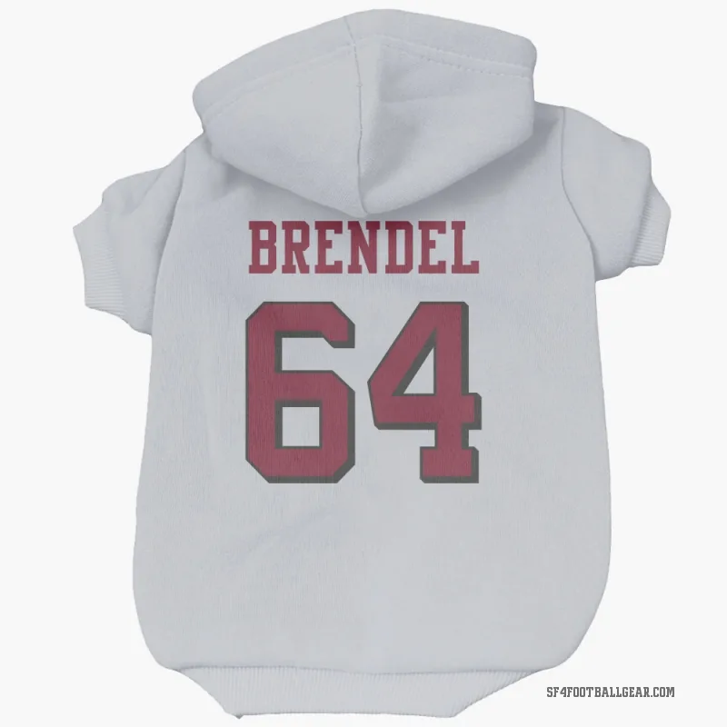 Jake Brendel  White San Francisco 49ers  Rush Cat & Dog Pet Hoodie