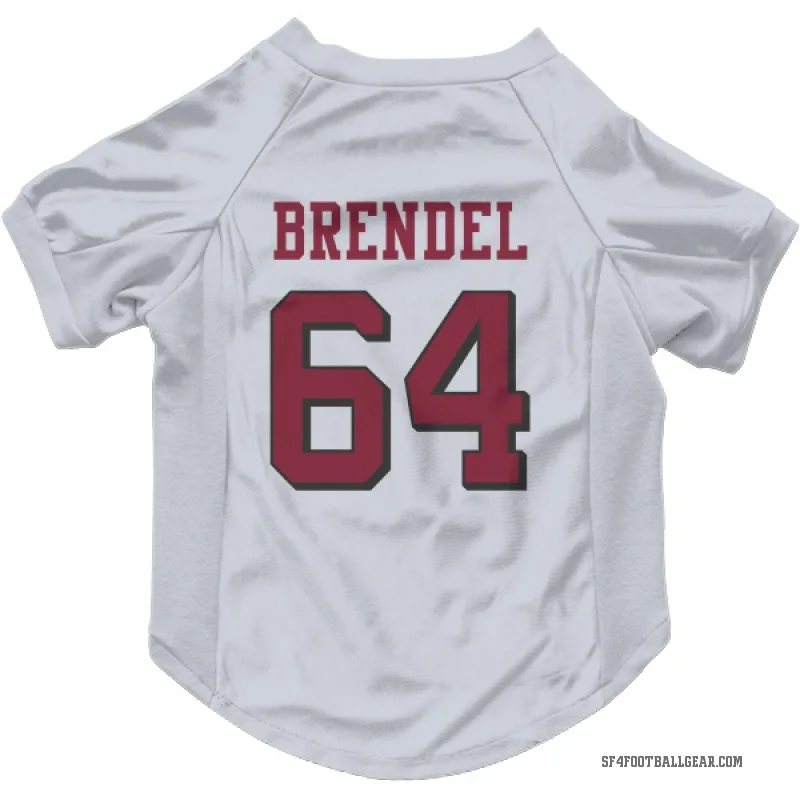 Jake Brendel  White San Francisco 49ers  Rush Cat & Dog Pet Jersey