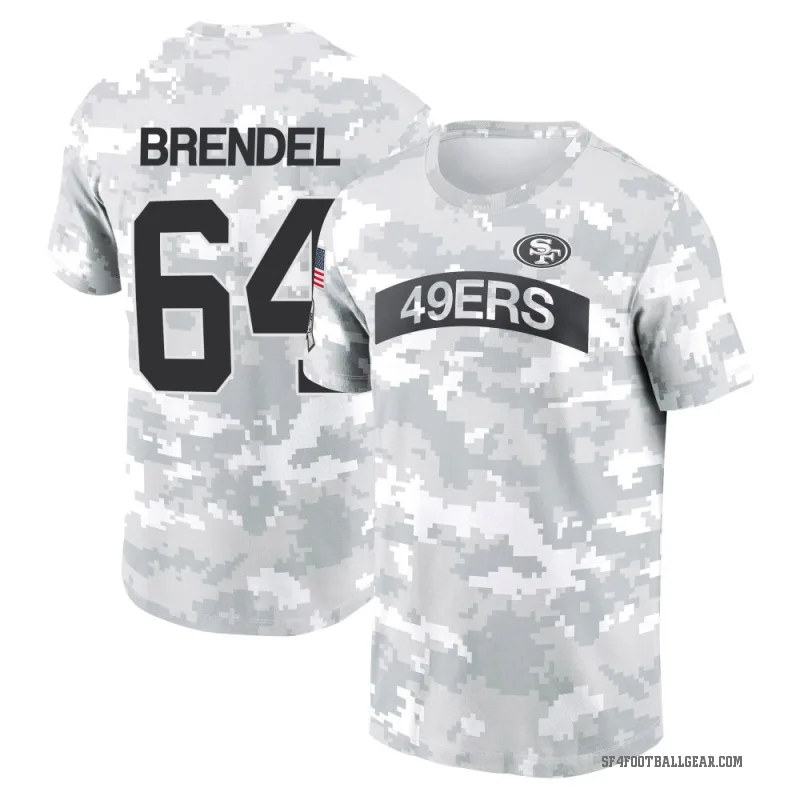 Jake Brendel Youth Camo San Francisco 49ers Arctic 2024 Salute to Service Performance T-Shirt