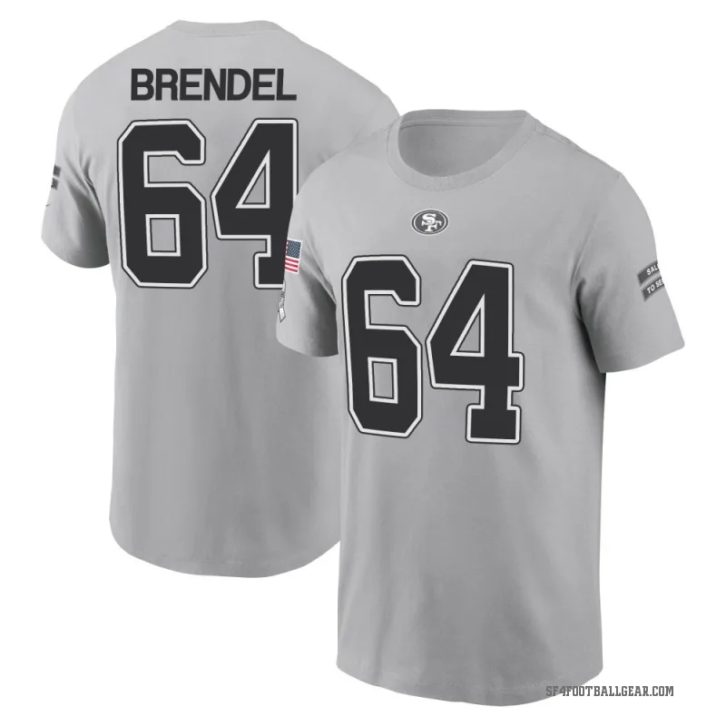 Jake Brendel Youth Gray San Francisco 49ers 2024 Salute to Service T-Shirt