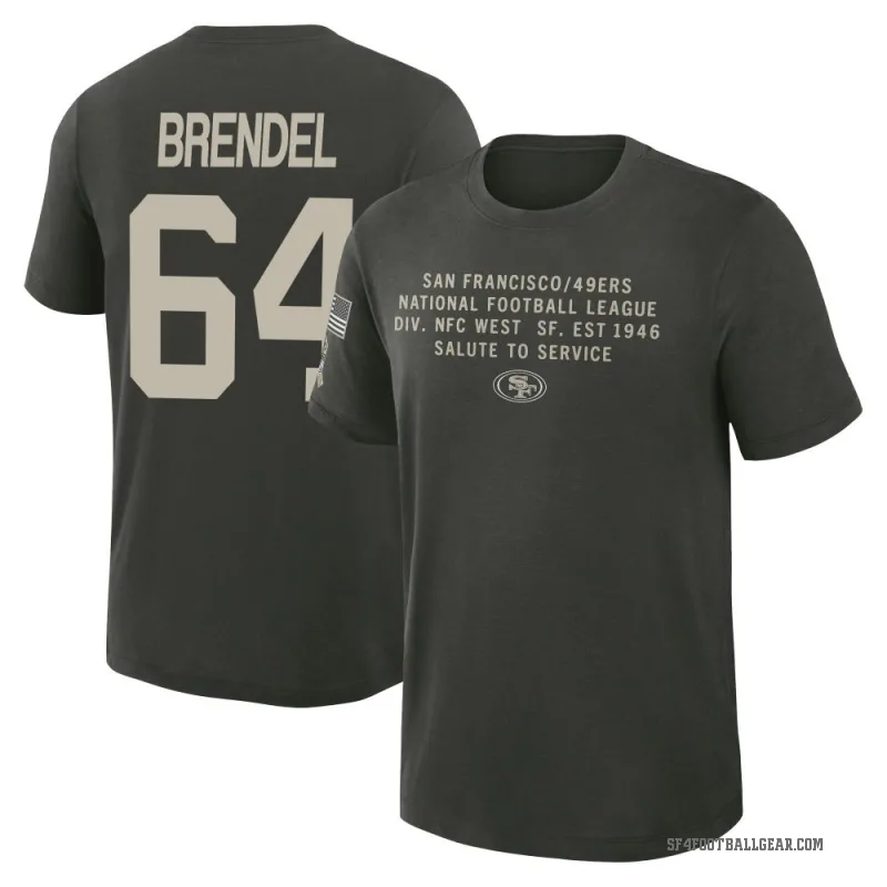 Jake Brendel Youth Green San Francisco 49ers Dark/ 2025 Salute to Service Sideline Slub T-Shirt