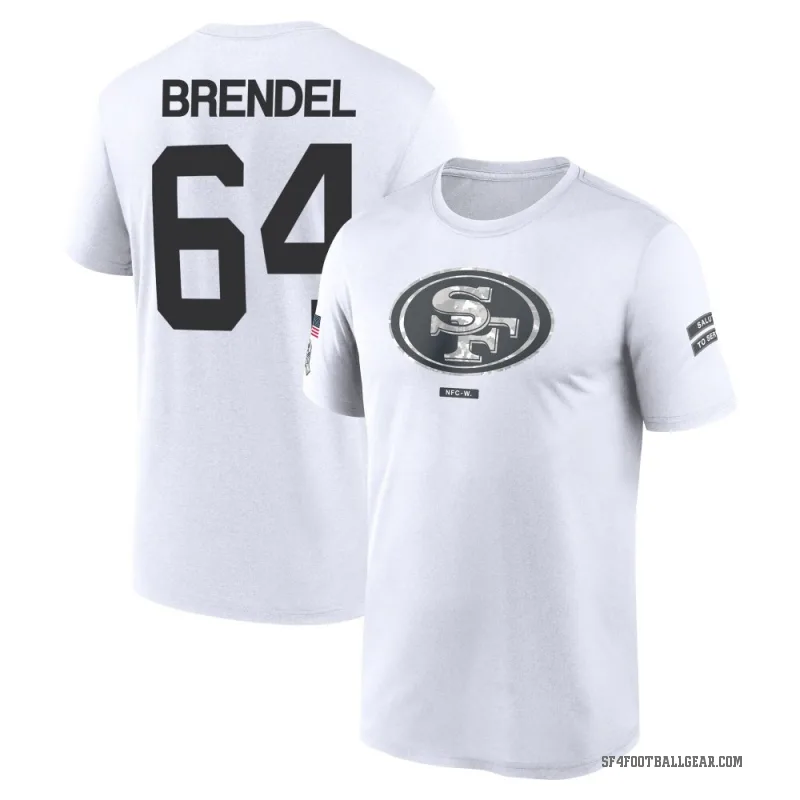 Jake Brendel Youth White San Francisco 49ers 2024 Salute to Service Performance T-Shirt