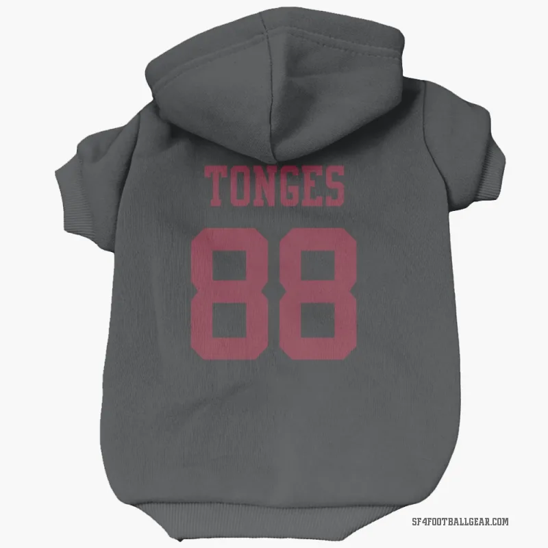 Jake Tonges  Black San Francisco 49ers  Cat & Dog Pet Hoodie