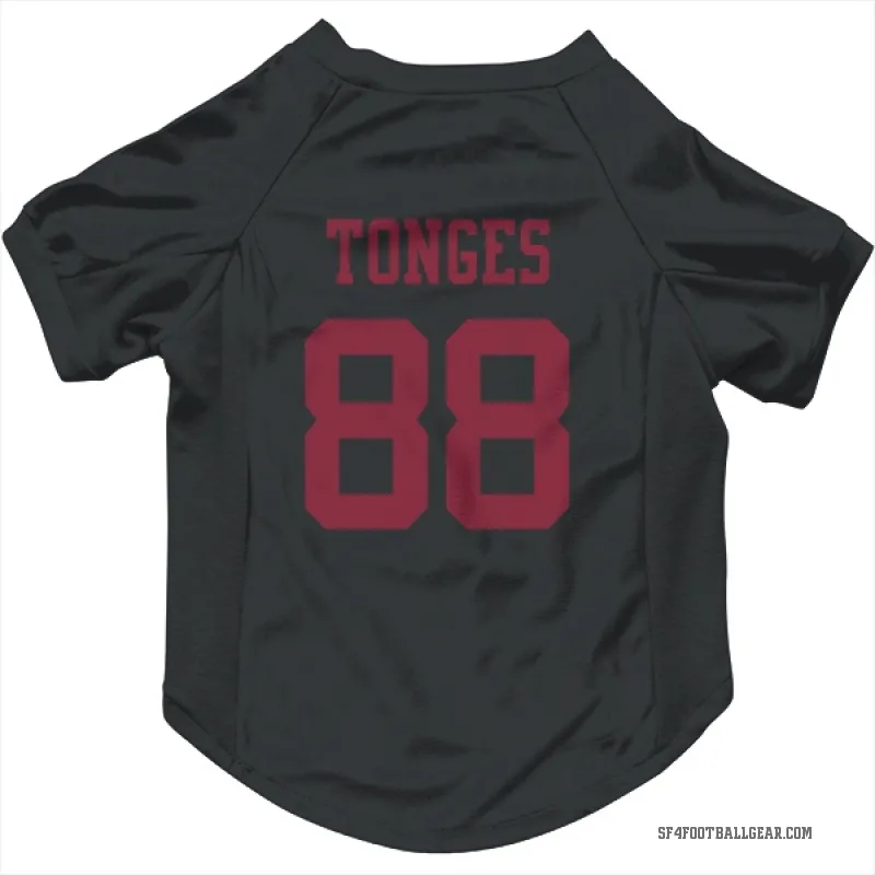 Jake Tonges  Black San Francisco 49ers  Cat & Dog Pet Jersey